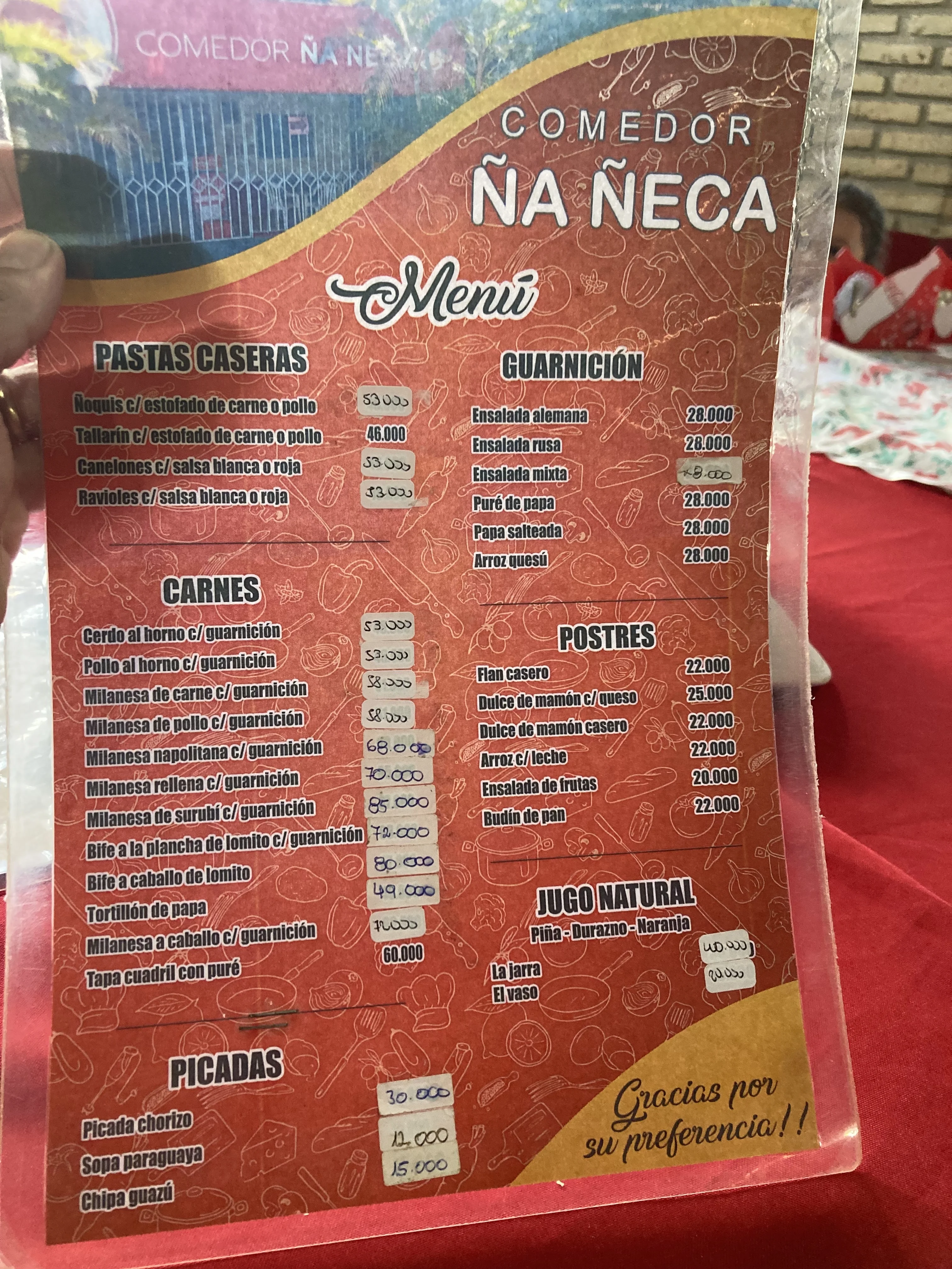 Menú de Comedor Ña Ñeca — página 3