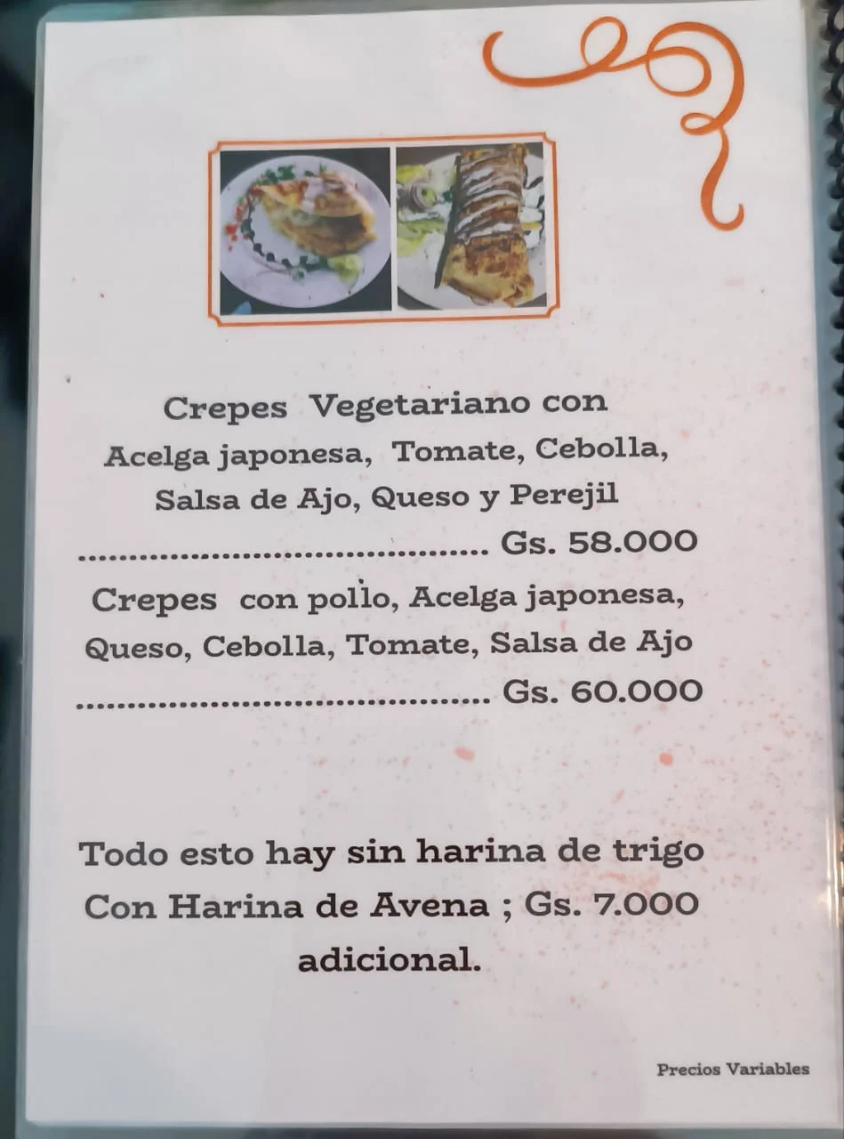 Menú de Creperia Cafe Casa Vital — página 5