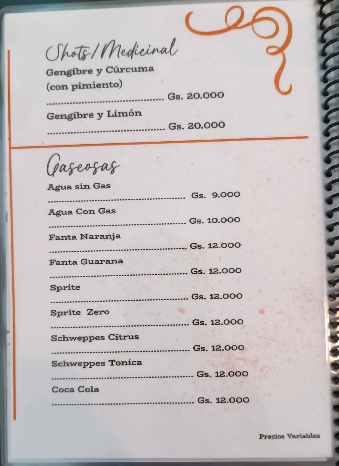 Menú de Creperia Cafe Casa Vital — página 7