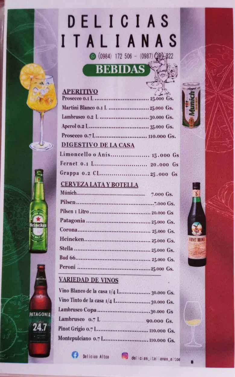 Menú de Delicias Italianas — página 9