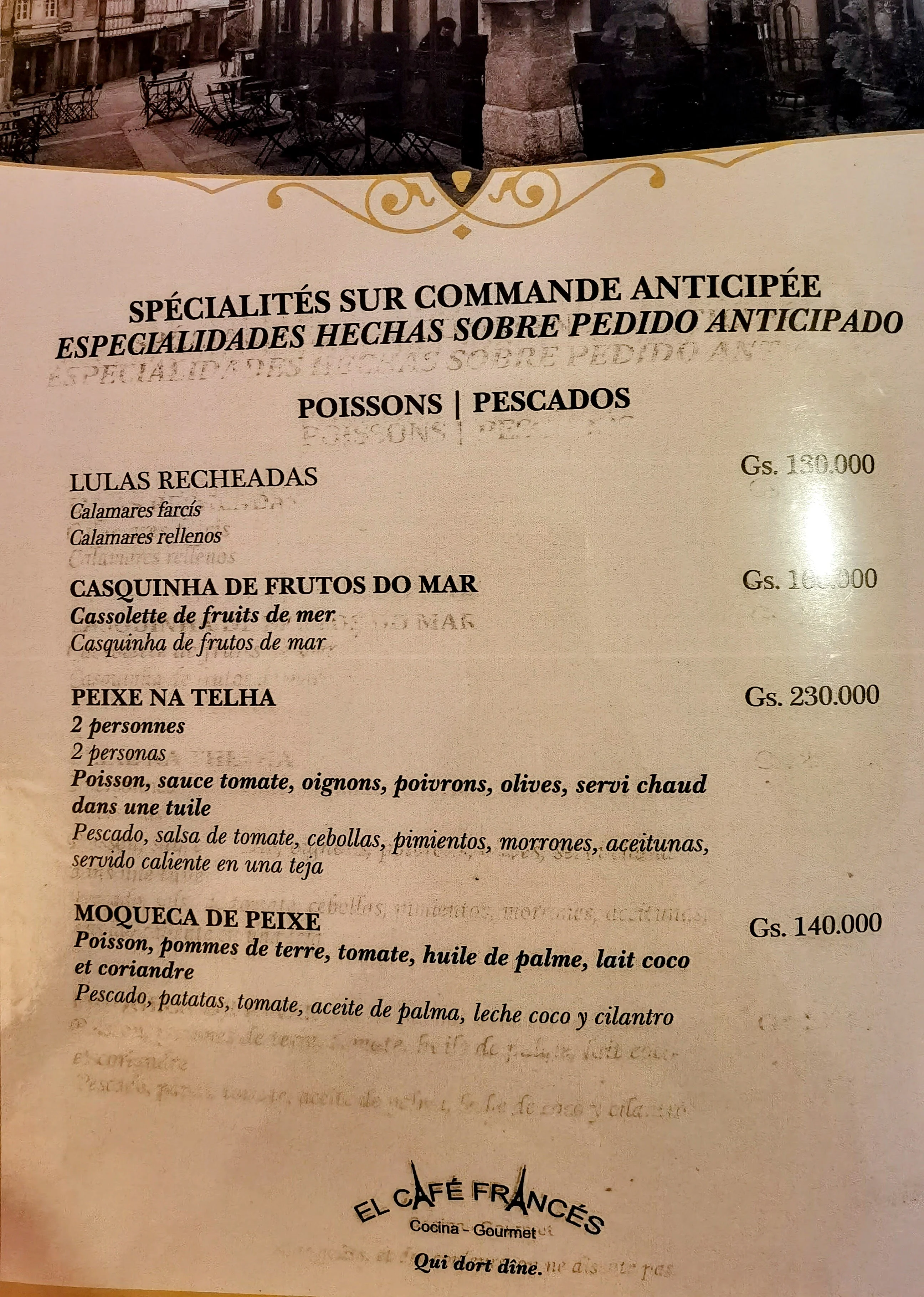 Menú de El Café Francés — página 2