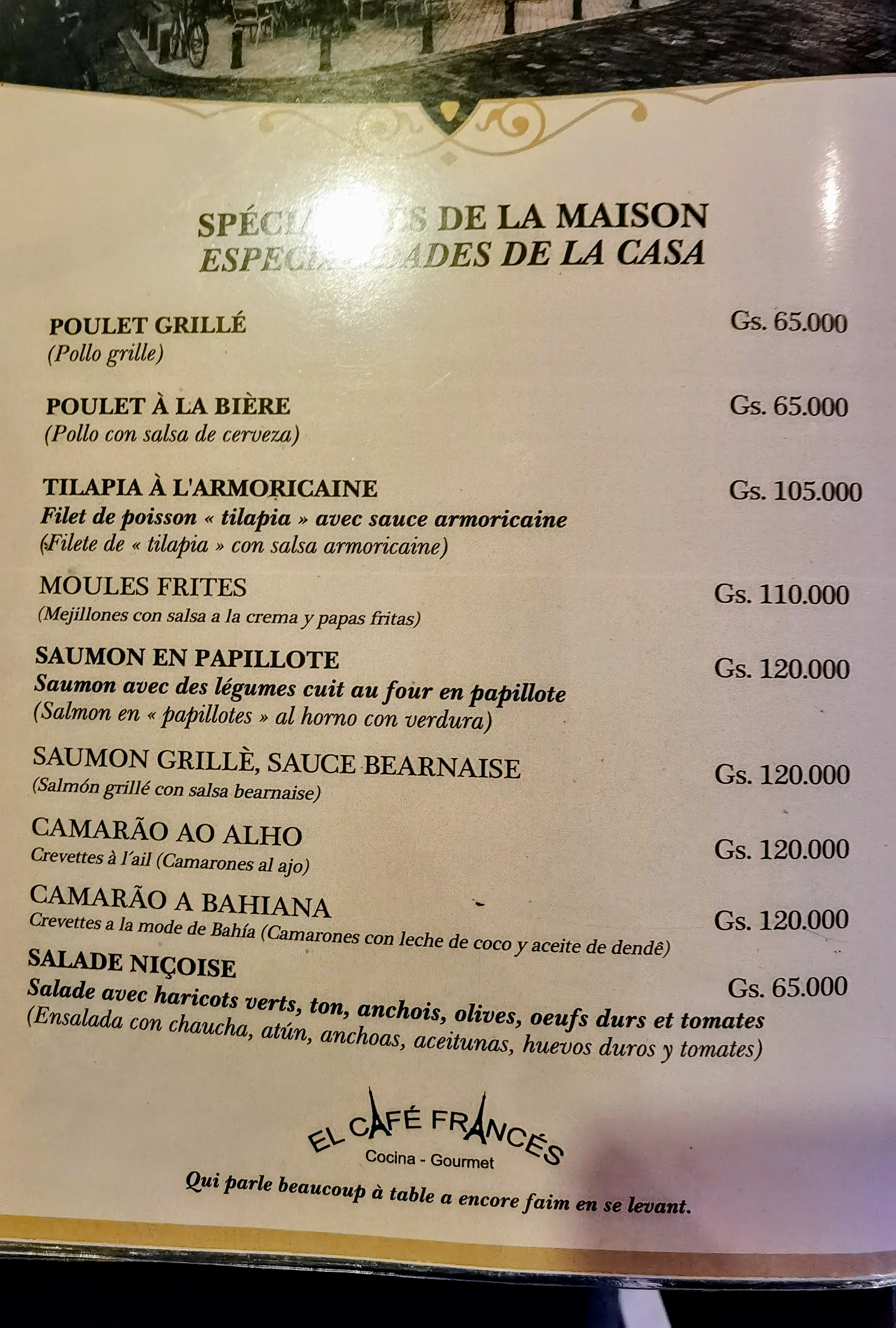 Menú de El Café Francés — página 6