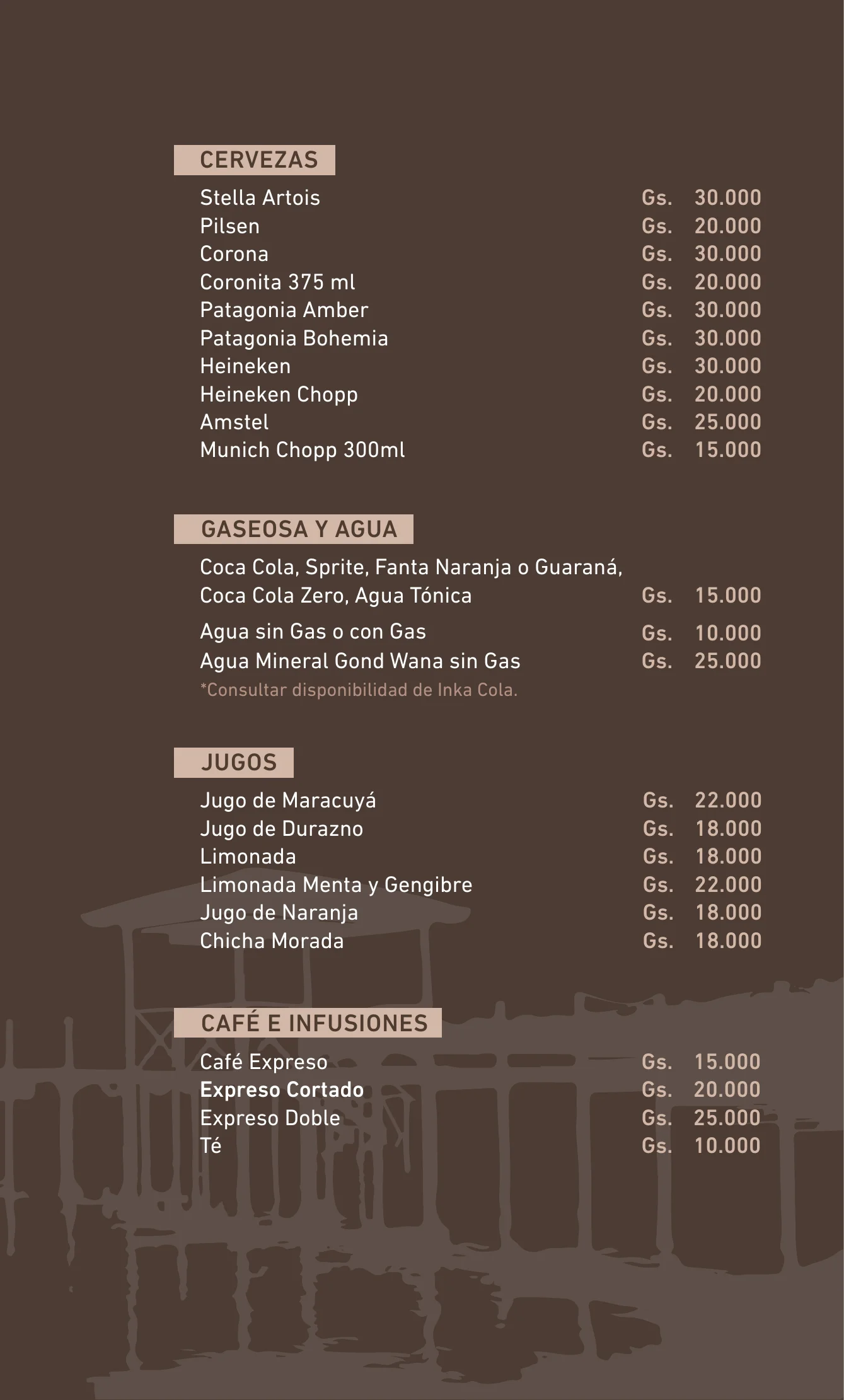 Menú de La Carossa San Bernardino — página 7